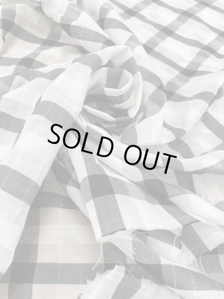画像6: 生地:綿ポリ格子柄(白) (6)