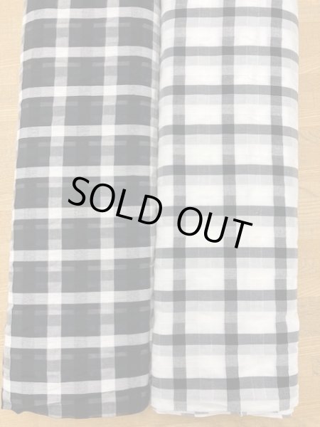 画像7: 生地:綿ポリ格子柄(黒) (7)