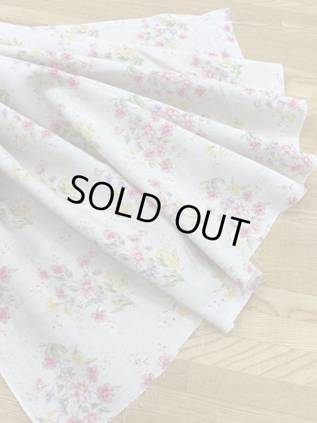 画像5: 生地:ブーケ柄綿麻(生成/ピンク) (5)