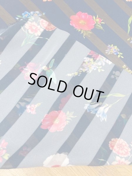 画像3: 生地:シアーストライプ×ボタニカル(紺) (3)