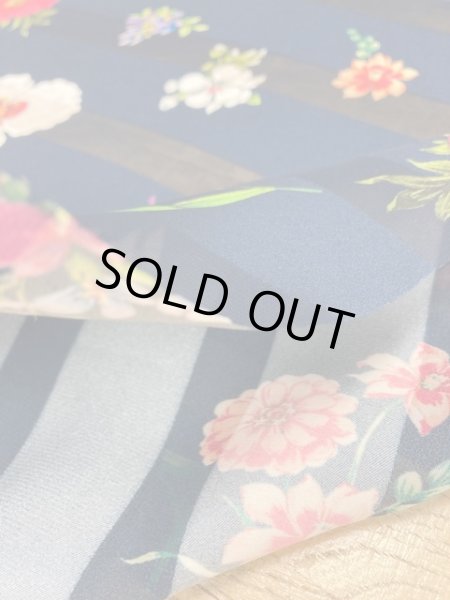 画像4: 生地:シアーストライプ×ボタニカル(紺) (4)