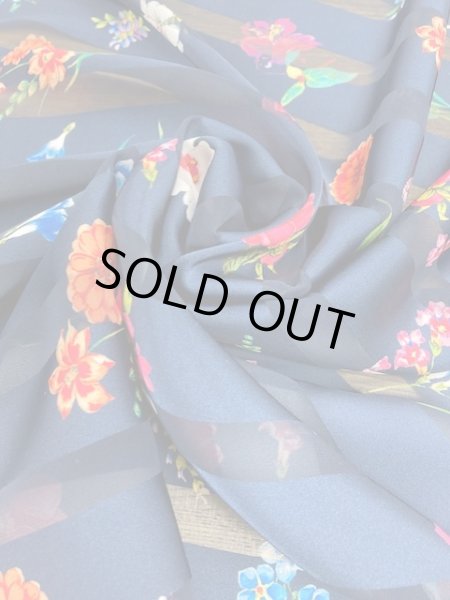 画像5: 生地:シアーストライプ×ボタニカル(紺) (5)