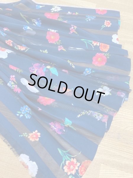 画像6: 生地:シアーストライプ×ボタニカル(紺) (6)