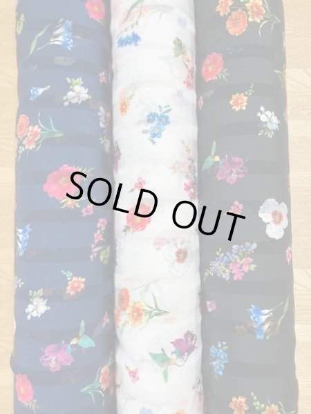 画像7: 生地:シアーストライプ×ボタニカル(紺) (7)