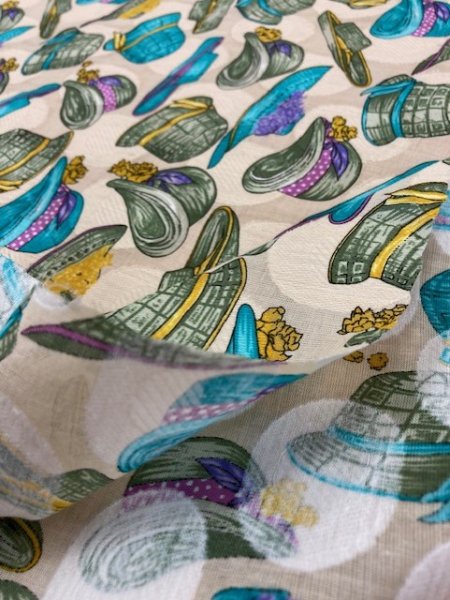 画像4: 生地:帽子柄コットン(クリーム) (4)