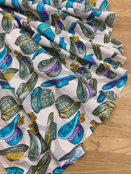 画像6: 生地:帽子柄コットン(クリーム) (6)