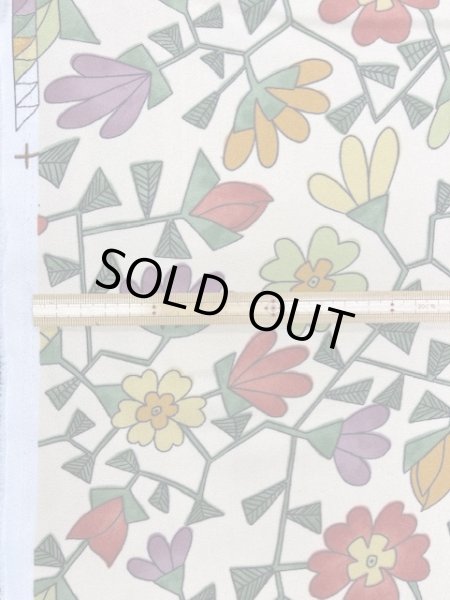 画像2: 生地：花柄ポリエステル（生成） (2)