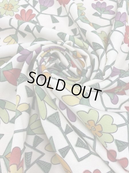 画像5: 生地：花柄ポリエステル（生成） (5)