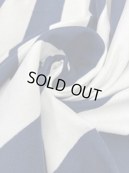 画像6: 生地:厚手太ボーダー天竺(白/紺) (6)