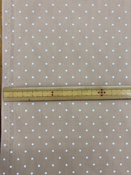 画像2: 生地:ピンドット11号帆布(ベージュ) (2)