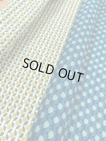 画像6: 生地:レトロ柄綿麻(紺) (6)