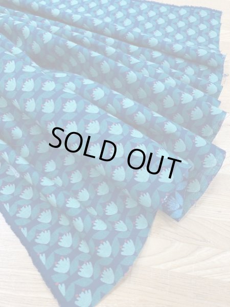 画像5: 生地:レトロ柄綿麻(紺) (5)