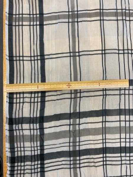 画像2: 生地:シアーチェック(水色) (2)