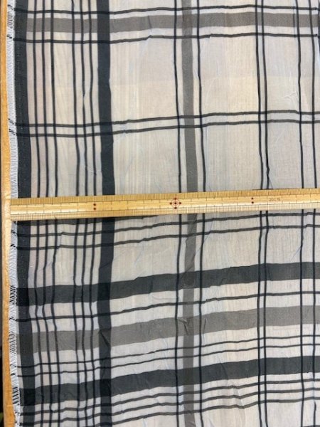 画像3: 生地:シアーチェック(水色) (3)