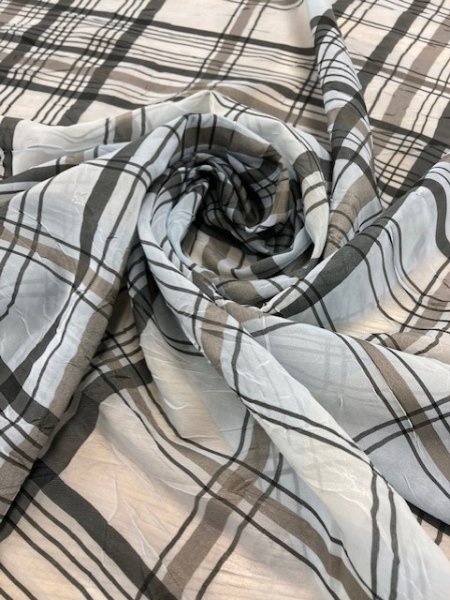 画像6: 生地:シアーチェック(水色) (6)