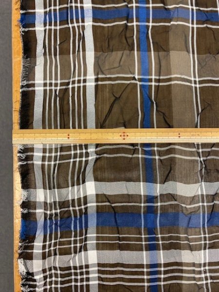 画像2: 生地:シアーチェック(黒) (2)