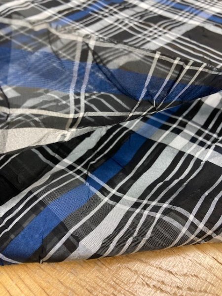画像4: 生地:シアーチェック(黒) (4)