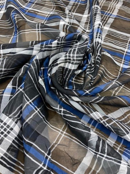 画像5: 生地:シアーチェック(黒) (5)