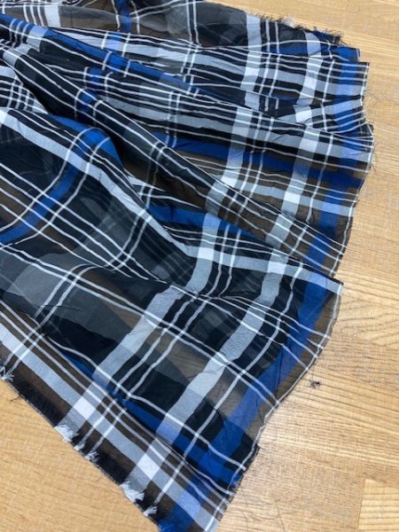 画像6: 生地:シアーチェック(黒) (6)