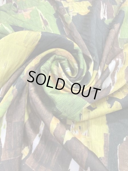 画像5: 生地:迷彩柄レーヨンストレッチ(グリーン)  (5)