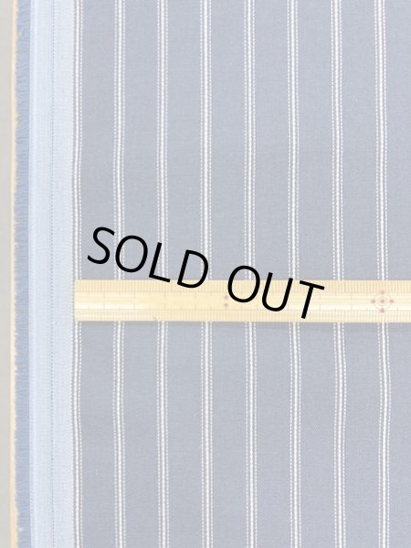 画像2: 生地:綿トリプルストライプ(紺) (2)