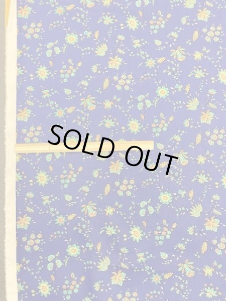 画像2: 生地:花柄綿ローン(青)  (2)