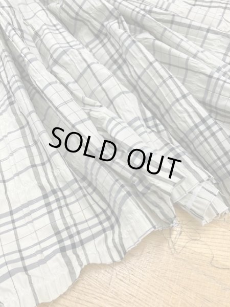 画像5: 生地:シャーリングチェック柄ポリ(薄緑) (5)