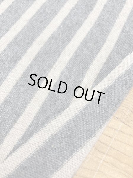 画像4: 生地:TOPボーダー天竺(チャコール杢/キナリ) (4)