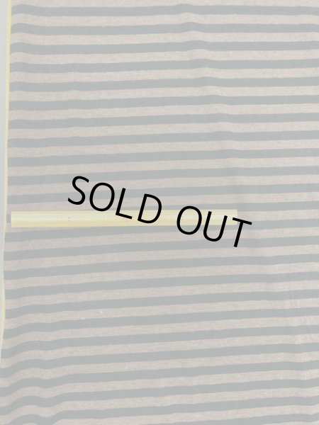 画像3: 生地：綿ボーダー天竺（茶／黒） (3)