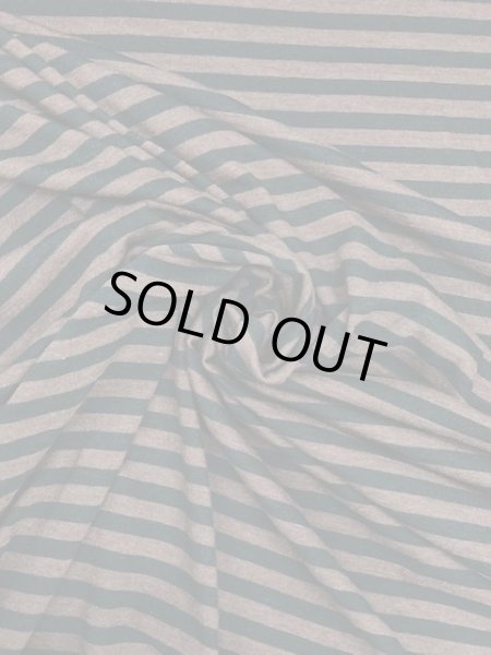 画像6: 生地：綿ボーダー天竺（茶／黒） (6)