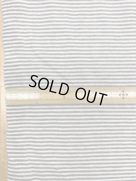 画像2: 生地：綿細ボーダー天竺（生成／ベージュ杢） (2)