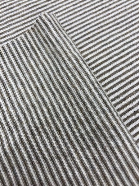 画像3: 生地:綿細ボーダー天竺(生成/ベージュ杢) (3)