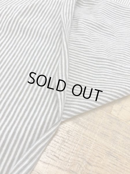 画像4: 生地：綿細ボーダー天竺（生成／ベージュ杢） (4)