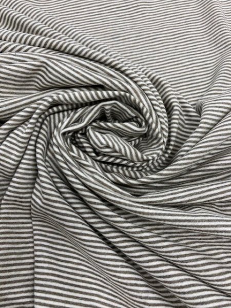 画像5: 生地:綿細ボーダー天竺(生成/ベージュ杢) (5)