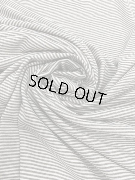 画像5: 生地：綿細ボーダー天竺（生成／ベージュ杢） (5)