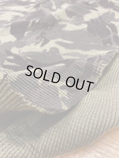 画像4: 生地:迷彩柄ワッフルニット(グリーン) (4)