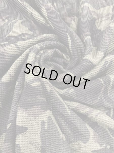 画像5: 生地:迷彩柄ワッフルニット(グリーン) (5)