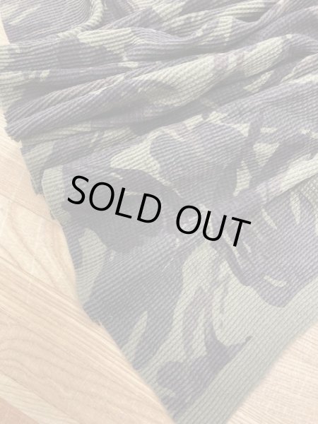 画像6: 生地:迷彩柄ワッフルニット(グリーン) (6)