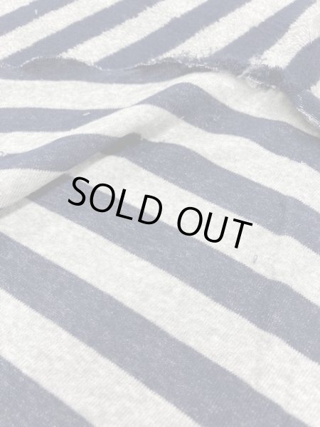 画像3: 生地:ボーダー柄裏パイルニット(紺/グレー) (3)