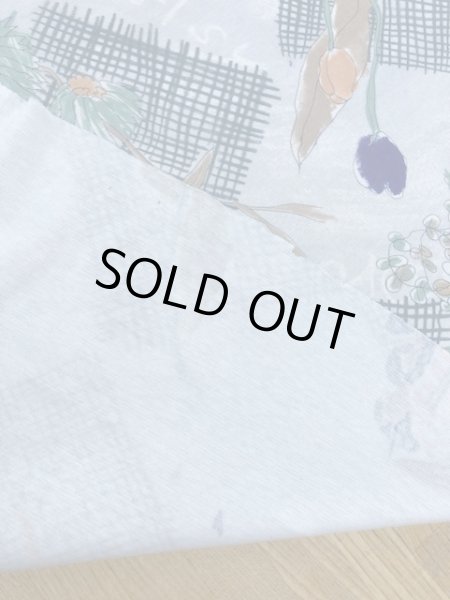 画像3: 生地:ガーデン柄綿ニット(ブルーグレー) (3)