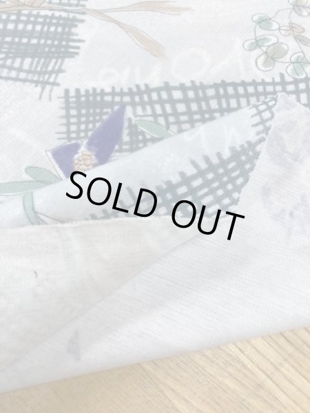 画像4: 生地:ガーデン柄綿ニット(ブルーグレー) (4)