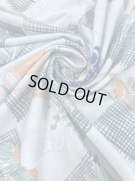 画像6: 生地:ガーデン柄綿ニット(ブルーグレー) (6)