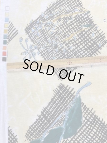 画像2: 生地:ガーデン柄綿ニット(クリームイエロー) (2)