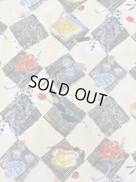 画像6: 生地:ガーデン柄綿ニット(クリームイエロー) (6)