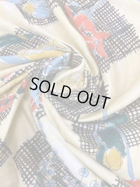 画像7: 生地:ガーデン柄綿ニット(クリームイエロー) (7)