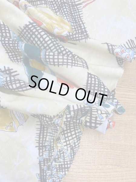 画像8: 生地:ガーデン柄綿ニット(クリームイエロー) (8)