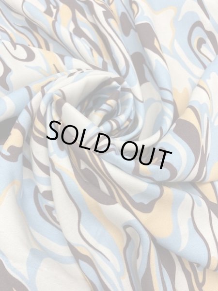 画像6: 生地:レーヨンプリント(水色) (6)