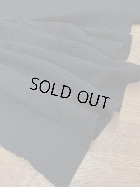 画像7: 生地:スクエアワッフルニット(黒) (7)