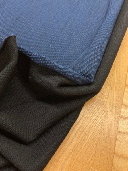 画像4: 生地:ダブルフェイスニット(濃紺/紺) (4)
