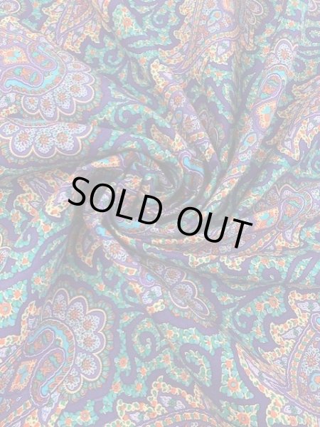 画像4: 生地:ペイズリー柄コットン(パープル) (4)